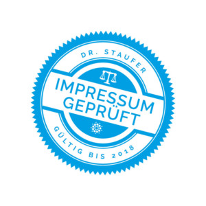 Designery - Rechtssicheres Impressum - Dr. Staufer - Anwalt für Medizinrecht